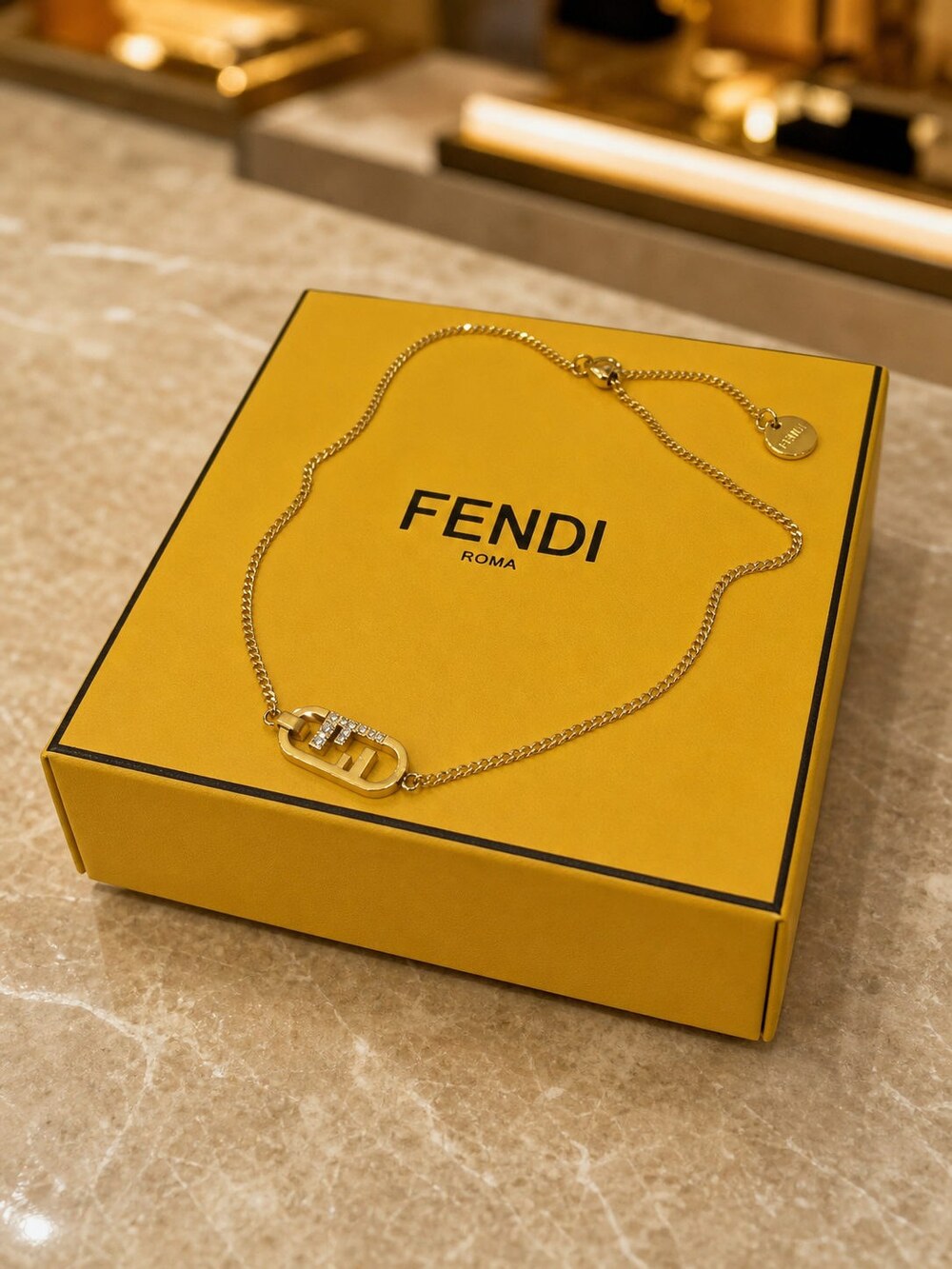 Fendi Modern Designer Necklace Style 1 | New with Box - Picture 7 of 9